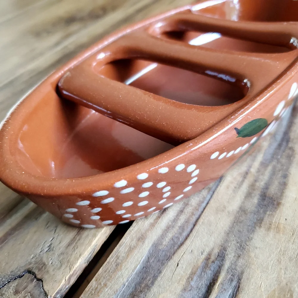 Portuguese Pottery Terracotta Clay Sausage Roaster